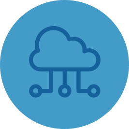 Cloud to capture data icon
