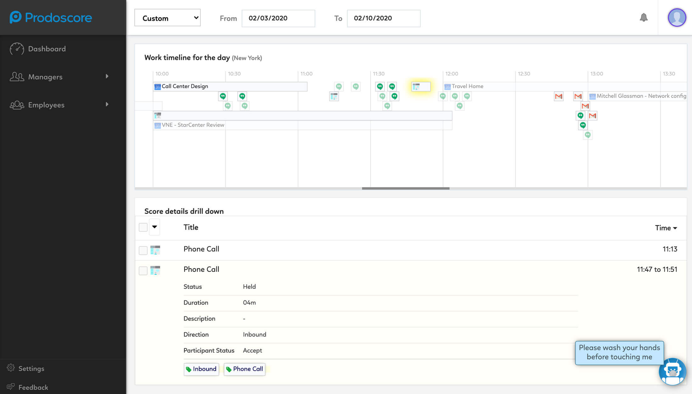 SugarCRM Integration Prodoscore Dashboard