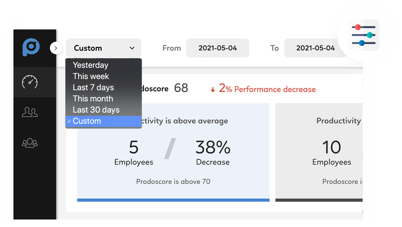 Filtering data over a timeframe