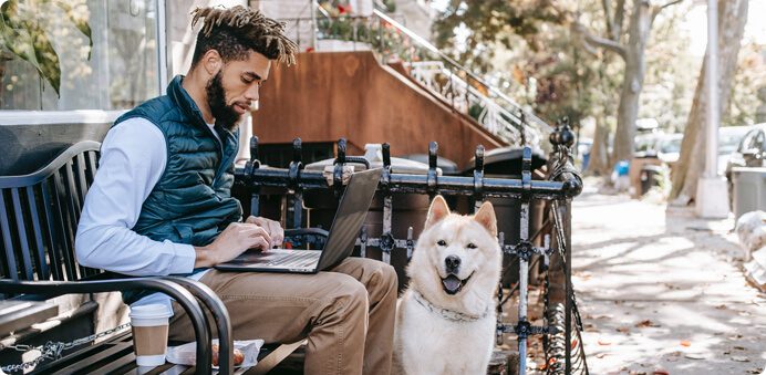 Man working outdoors