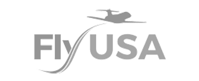 Fly USA black and white customer logo