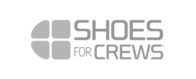 Shoes for Crews black and white customer logo
