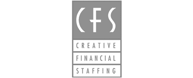 Creative Financing Staffing black and white customer logo