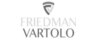 Friedman Vartolo black and white customer logo
