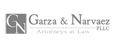 Garza and Narvaez black and white customer logo