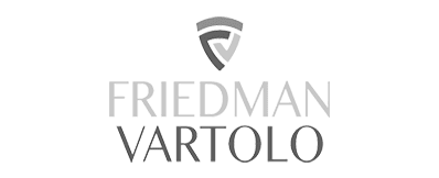 Friendman Vartolo black and white customer logo