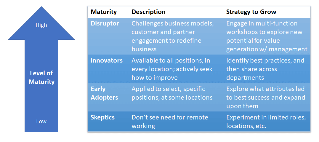 remote working maturity curve as alternative topic